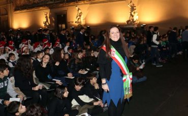 Canti di Natale nel Salone dei Cinquecento con i bambini delle scuole